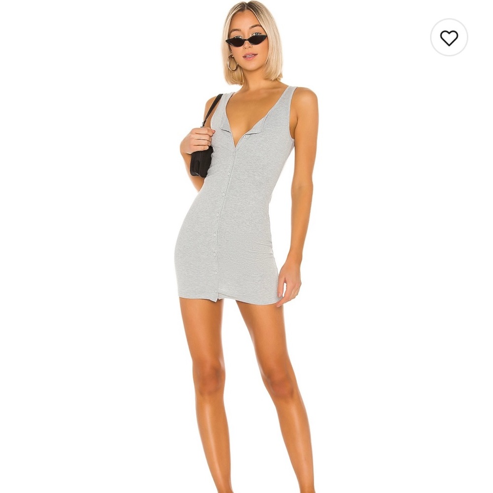Super down ribbed tank dress